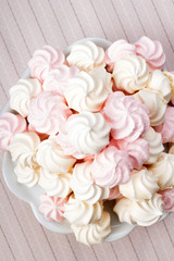 small spiral meringues - shallow depth of field