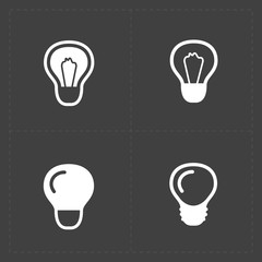 Light bulbs. Bulb icon set. 