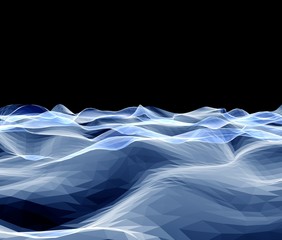 抽象的な波のCGの背景素材