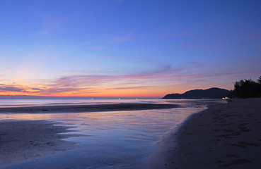 Beautiful Twilight On The Beach - obrazy, fototapety, plakaty