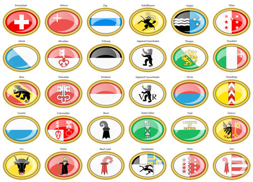 Cantons of Switzerland Flags