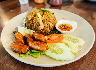  East sausage with mixed fried rice