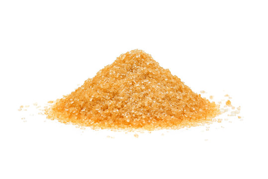 Heap Of Brown Sugar Isolated On White