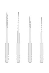 2d cartoon illustration of endodoncy files
