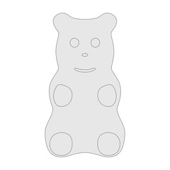 2d cartoon illustration of gummy bear