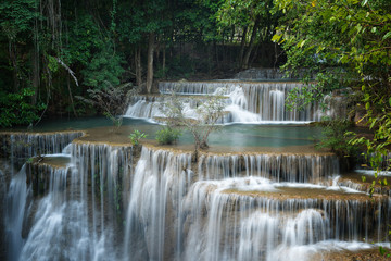 Beautiful and Breathtaking waterfall, Huay Mea Kamin's waterfall