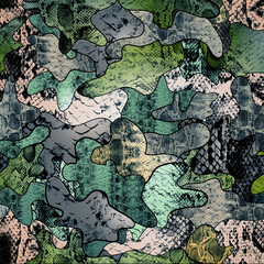 Camouflage pattern in green color