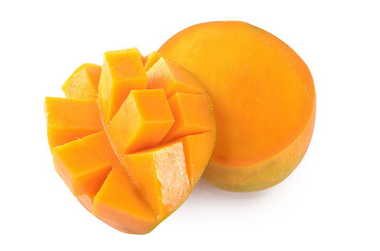 The mango fruit isolated on white