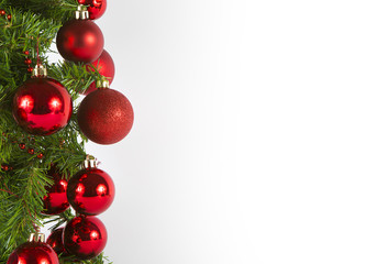 Fototapeta na wymiar Christmas ornaments on the Christmas tree