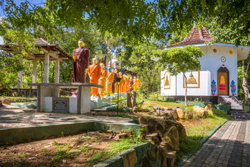 Буддийский Храм на острове посреди реки.
