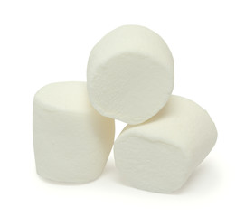 Marshmallows isolated on white background
