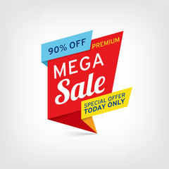 Vector banner for mega sale