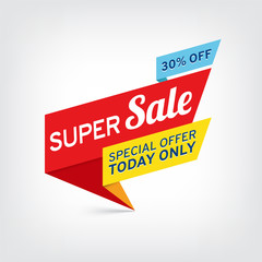 Vector banner for super sale