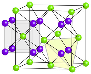 Kristallgitter von Calciumfluorid - Caf2