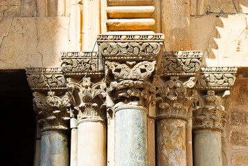 Naklejka premium Jerusalem. Israel.Column capital of the temple of ascension