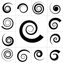Collection of spiral vector elements. For your next projects