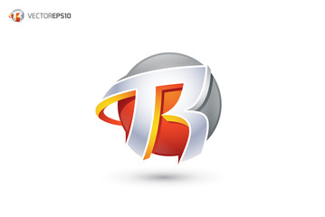 Abstract Letter R Logo - 3D Sphere Logo