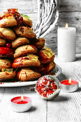 Christmas croquembouche cake