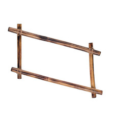frame of bamboo isolated on white background