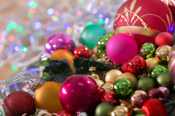 Fototapeta na wymiar Christmas balls decorations