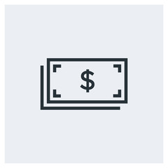 Dollar icon, money icon