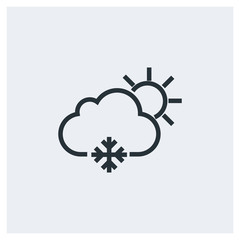 Snowing weather icon