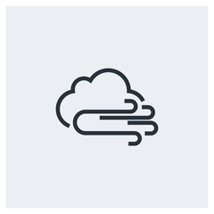 Wind cloud weather icon