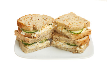 Egg mayonnaise sandwiches