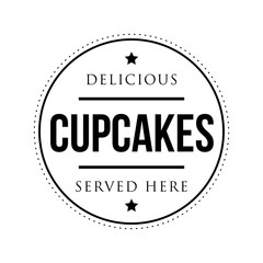 Cupcakes vintage stamp vector
