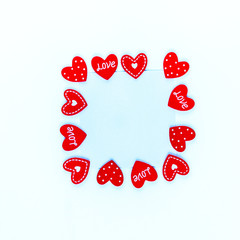 Valentine's day cards. Hearts on a white background.isolate