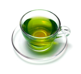 Cup with green tea