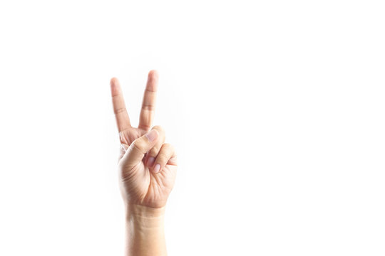 Victory hand sign