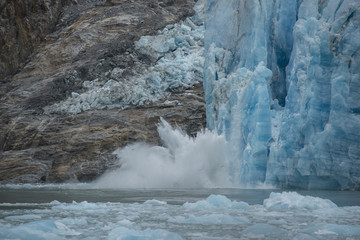 Fototapeta na wymiar Icefall, Dawes Glacier, Alaska