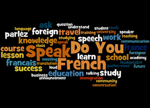 Do You Speak French, word cloud concept 2