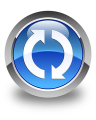 Update icon glossy blue round button 2