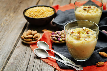 Lentils halwa. Indian sweets