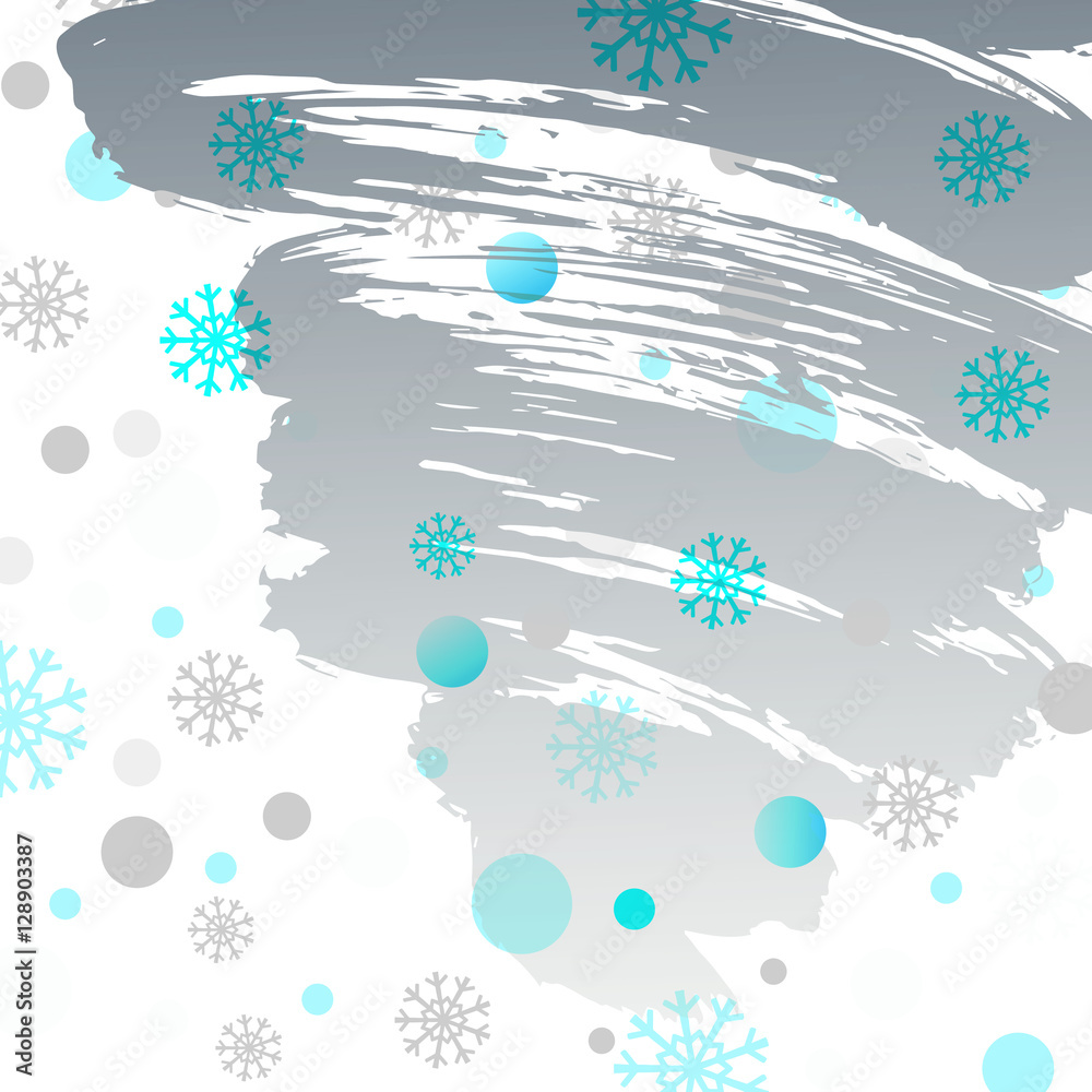 Canvas Prints abstract holiday christmas background with snowflakes, winter te