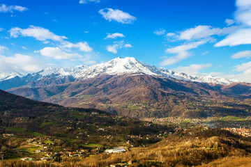 Gorgeous Monte Bianco mountainscape in north Italy