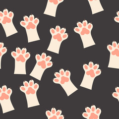 cat paw print with claws