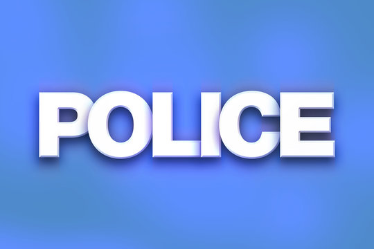 Police Concept Colorful Word Art