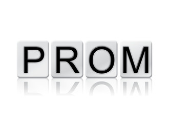 Prom Isolated Tiled Letters Concept and Theme