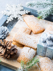Winter home made cookies for Christmas snack
