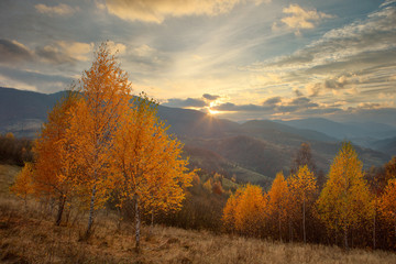 Autumn in the Carpathian mountains