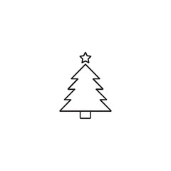 christmas tree outline icon