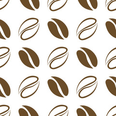 Seamless pattern coffee beans