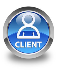 Client (member icon) glossy blue round button