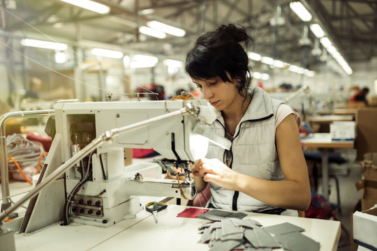 Worker In Textile Industry Sewing