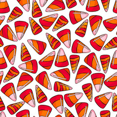 Seamless pattern made of cute sweet hand drawn candy.