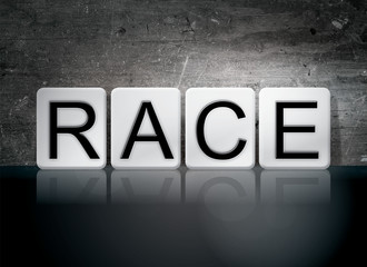 Obraz premium Race Tiled Letters Concept and Theme