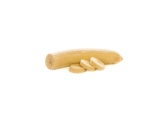 Isolated Sliced Banana